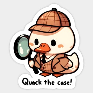 Detective Duck Solving Mystery Sticker